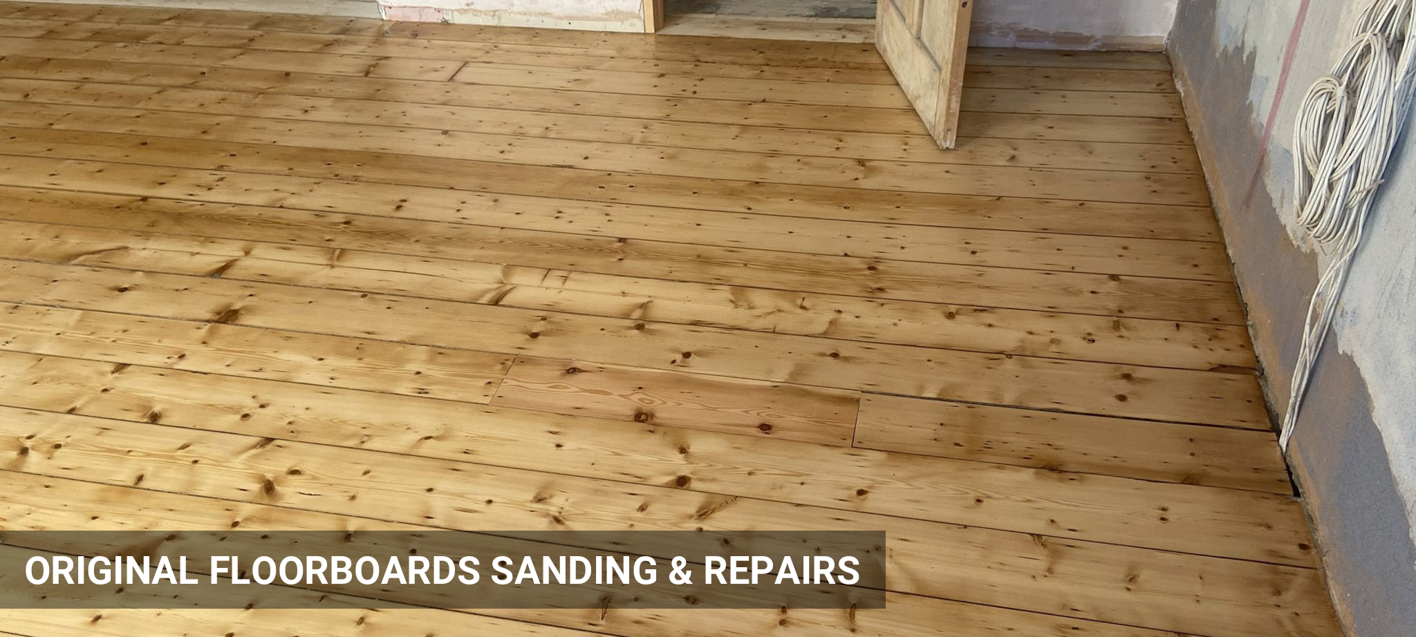 Sanding & Repairs for Original Floorboards with Clear Finish in Clapton