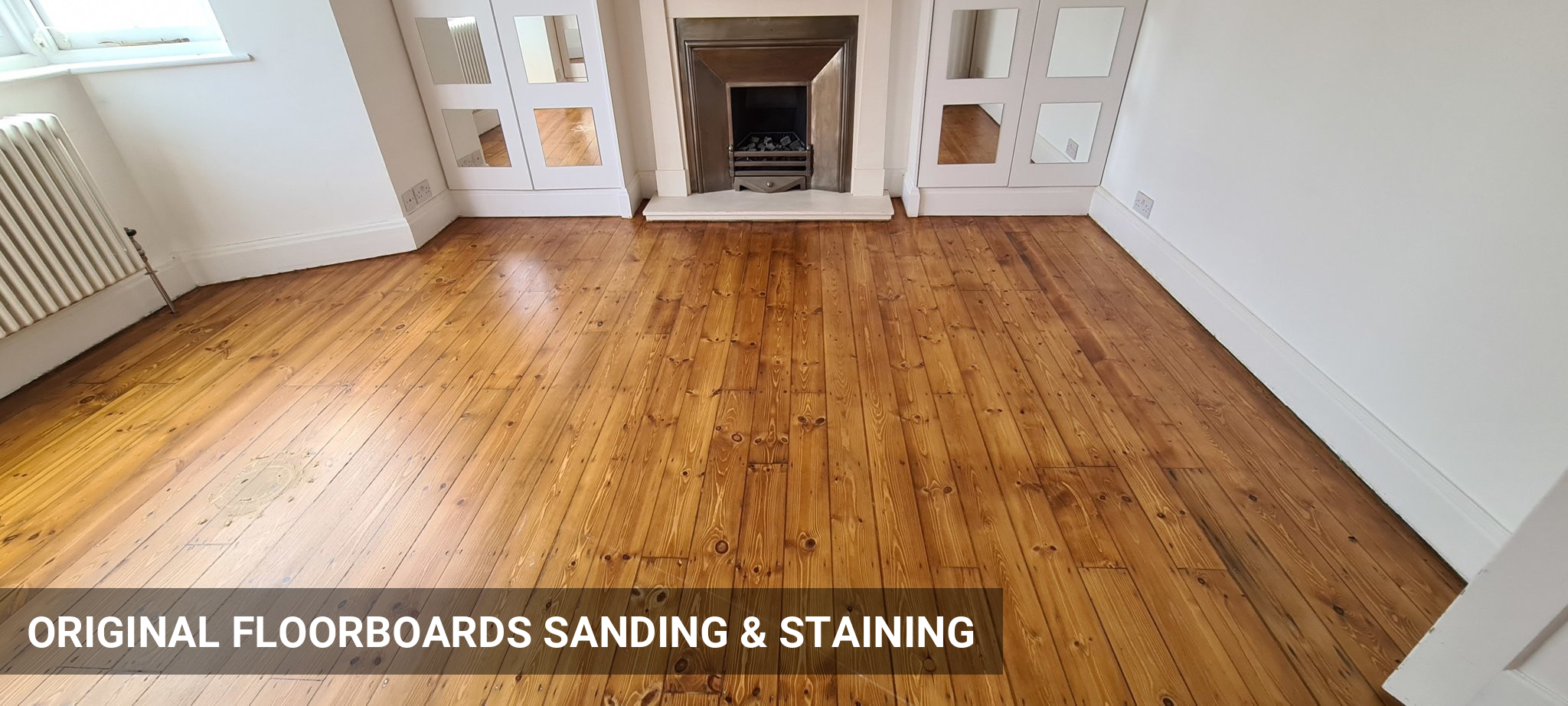 Original Floorboards Sanding & Staining in Medium Oak in Dulwich