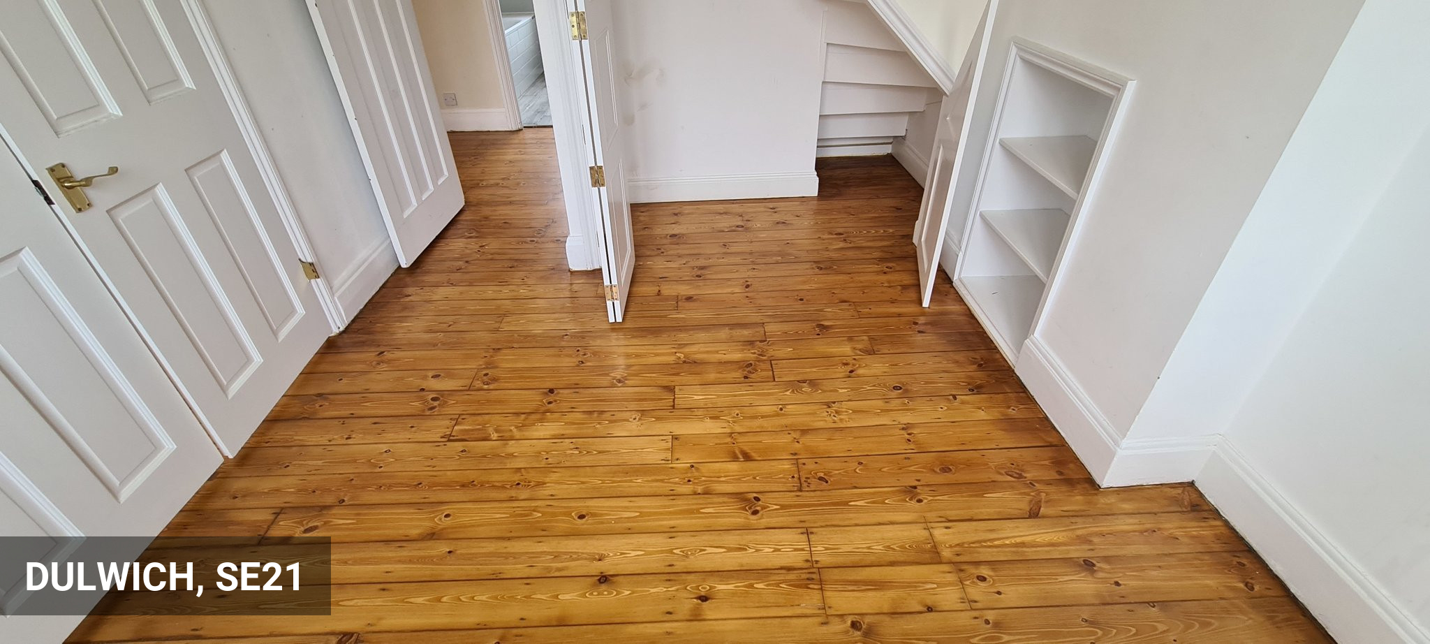Original Floorboards Sanding & Staining in Medium Oak in Dulwich