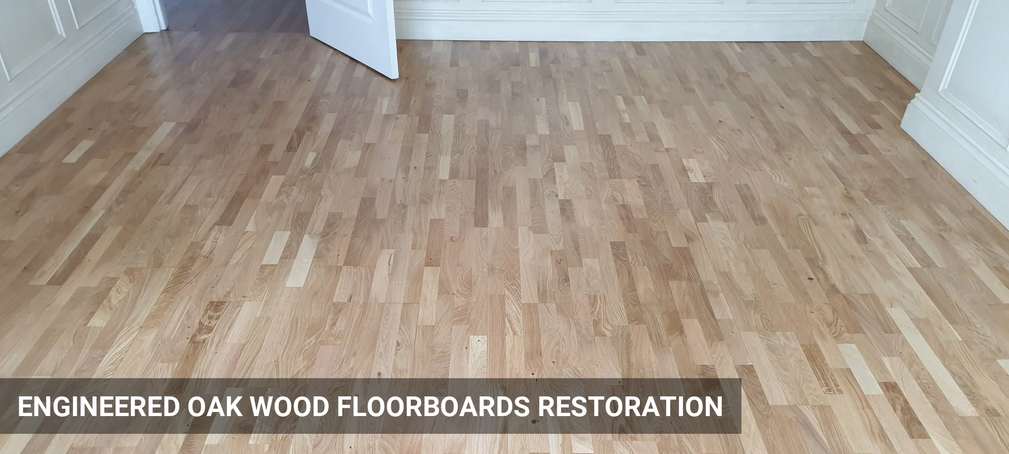 Multi-Strip Oak Wood Flooring Restoration in Chigwell