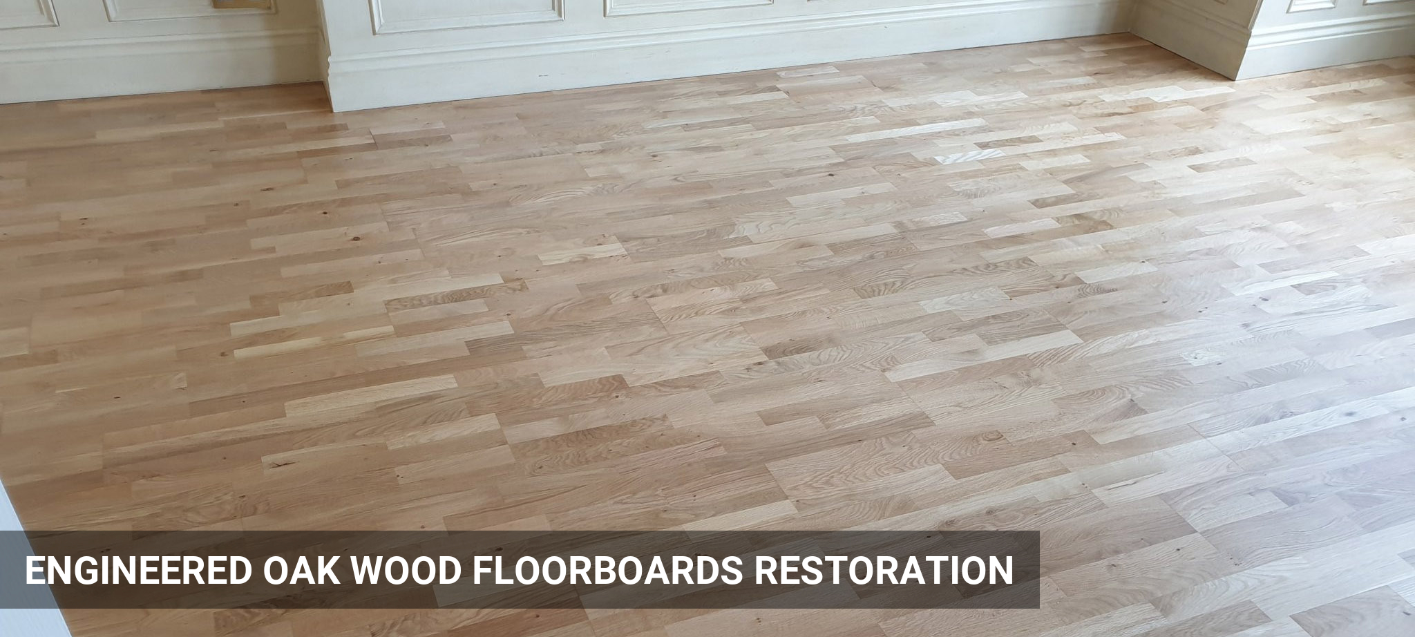 Multi-Strip Oak Wood Flooring Restoration in Chigwell, IG7