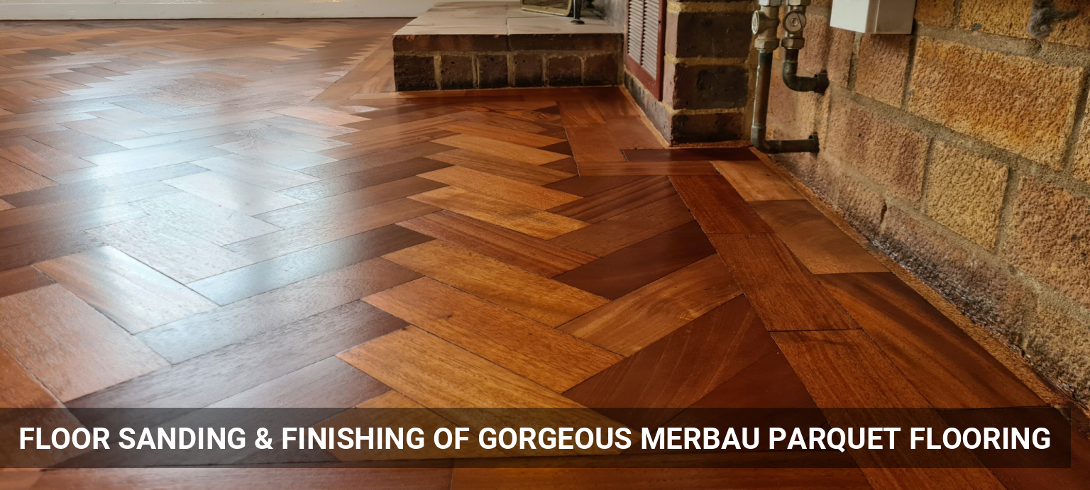 Floor Sanding & Finishing of Gorgeous Merbau Parquet Flooring in Guildford, GU1