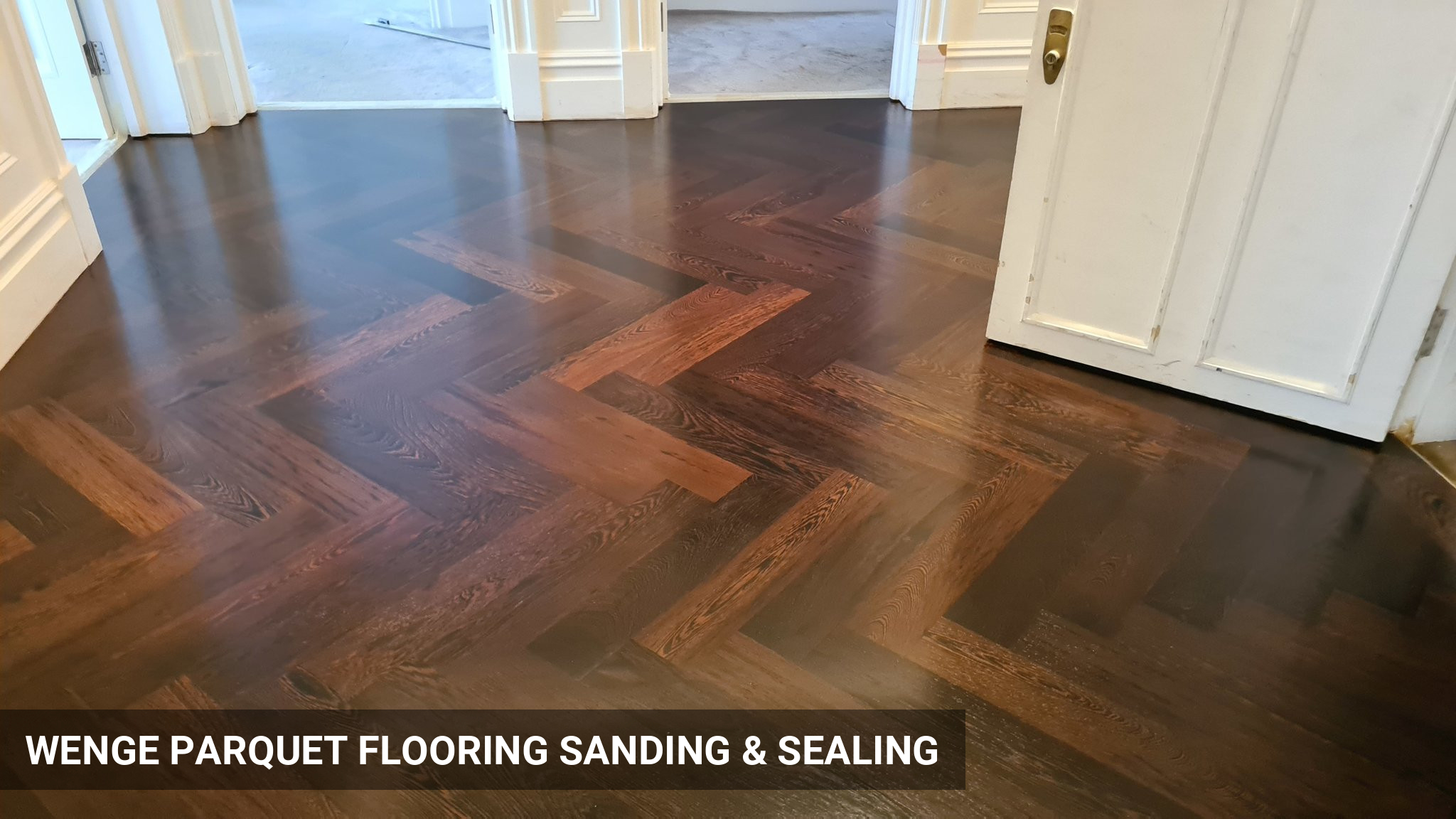 Wenge Parquet Flooring Sanding & Sealing in Kensington, W8