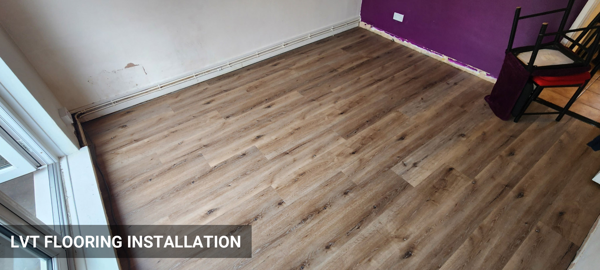 Everlock LVT Floor Fitting in Wood Green