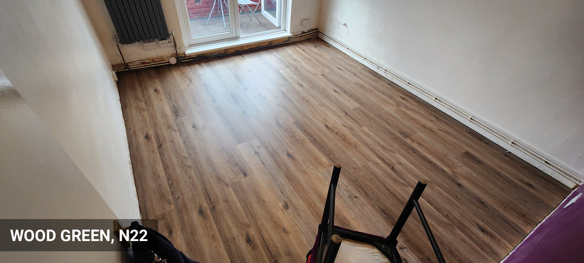 Everlock LVT Floor Fitting in Wood Green