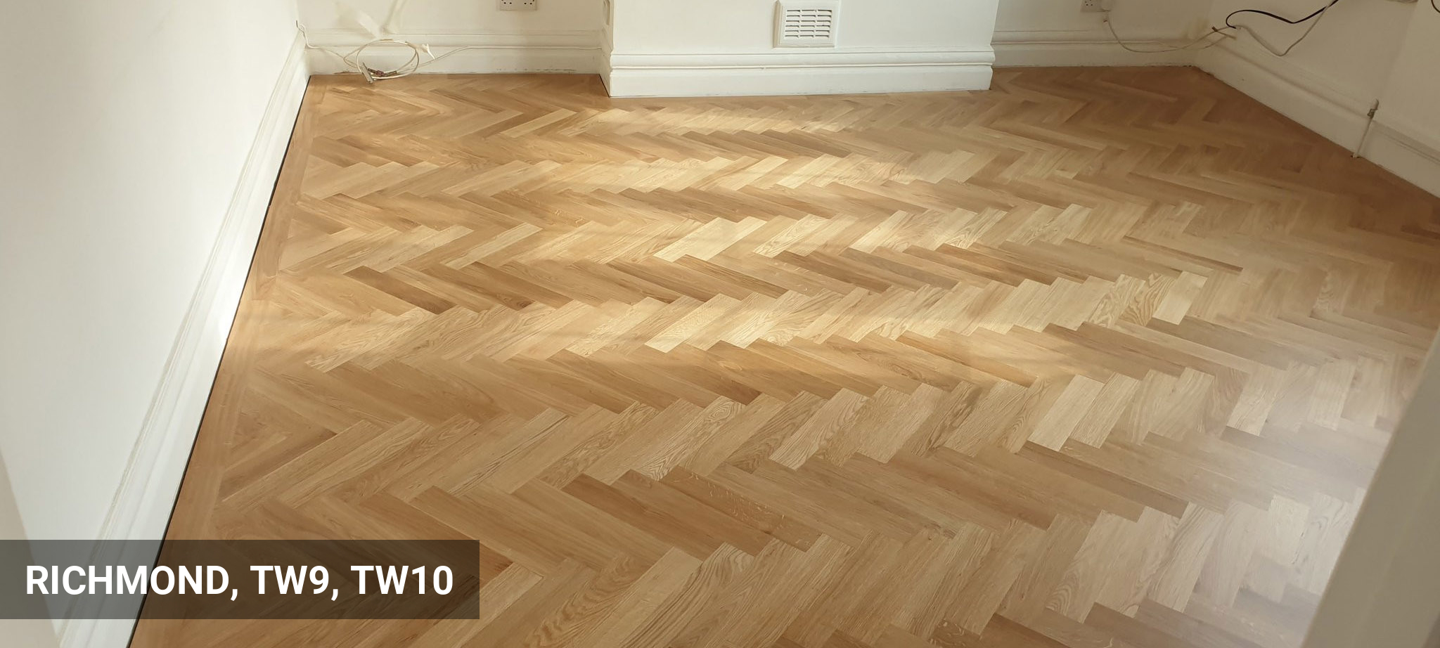 Solid Oak Parquet Flooring Installation in Richmond
