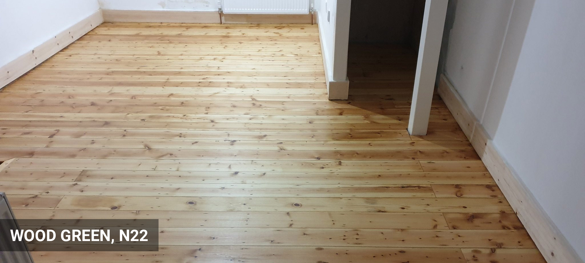 Original Pine Floorboards Restoration Finished with Osmo Polyx Matt in Wood Green, N22