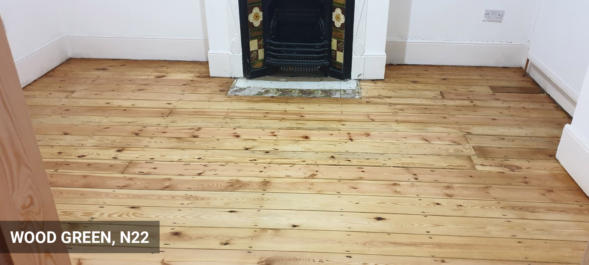 Original Pine Floorboards Restoration Finished with Osmo Polyx Matt in Wood Green
